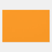 ミニマルモダン深いオレンジ ラッピングペーパーシート (正面3)