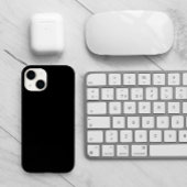 ミニマルモダン無地のブラック iPhoneケース