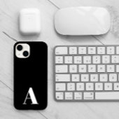ミニマルモダン無地のブラック iPhoneケース