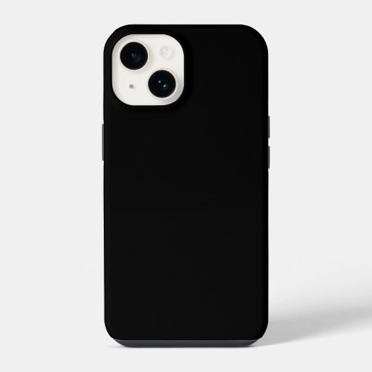 ミニマルモダン無地のブラック iPhoneケース (裏面)
