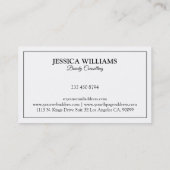 ミニマルモダン白縁ど灰色 名刺 (裏面)