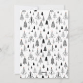 ミニマルモダン白黒クリスマスツリー写真 シーズンカード (裏面)