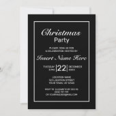 ミニマルモダン白黒クリスマス 招待状 (正面)