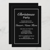 ミニマルモダン白黒クリスマス 招待状 (正面/裏面)