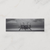 ミニマルモダン白黒クリーン写真 スキニー名刺 (正面)