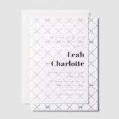 ミニマルモダン白黒シンプルバルミツワー ベラム紙招待状 (オフセット (招待状))