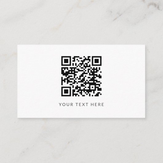 ミニマルモダン白黒ス結婚クリプトのQRコード エンクロージャーカード (裏面)