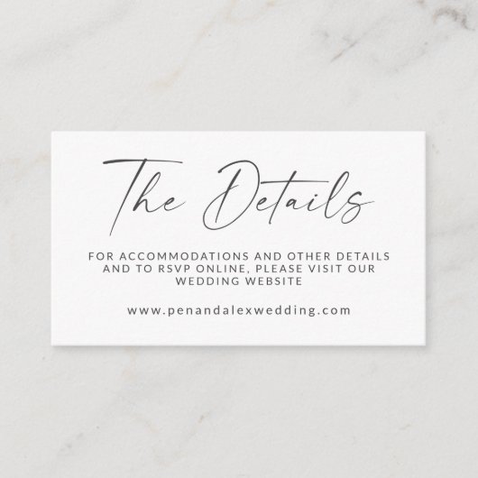 ミニマルモダン白黒ス結婚クリプトのQRコード エンクロージャーカード (正面)