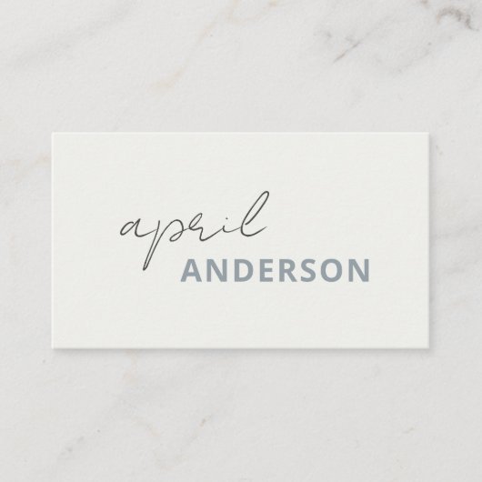 ミニマルモダン白黒ダスキグレイ 名刺 (正面)