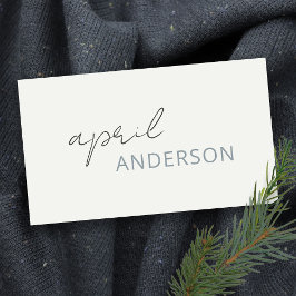 ミニマルモダン白黒ダスキグレイ 名刺