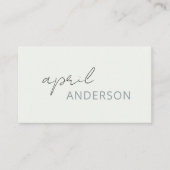 ミニマルモダン白黒ダスキグレイ 名刺 (正面)