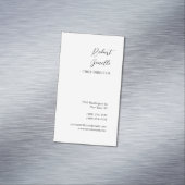 ミニマルモダン白黒パーソナライズされた マグネット名刺 (インサイチュ)