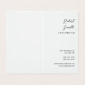 ミニマルモダン白黒パーソナライズされた 名刺 (外部フラット)