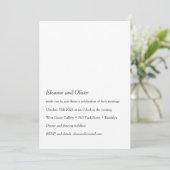 ミニマルモダン白黒フォトQR結婚の 招待状 (スタンド正面)