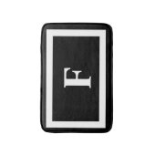 ミニマルモダン白黒モノグはっきりしたラム バスマット (正面縦)