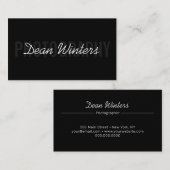 ミニマルモダン白黒写真家 名刺 (正面/裏面)