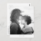 ミニマルモダン白黒写真日付の保存 ポストカード (正面/裏面)