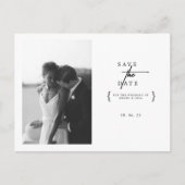 ミニマルモダン白黒写真日付の保存 ポストカード (正面)
