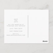 ミニマルモダン白黒写真日付の保存 ポストカード (裏面)