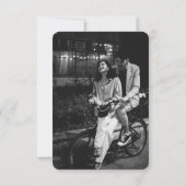 ミニマルモダン白黒結婚の写真 セーブザデート (裏面)