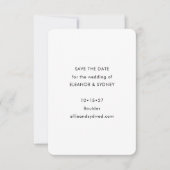 ミニマルモダン白黒結婚の写真 セーブザデート (正面)