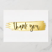 ミニマルモダン白黒金ゴールドスクリプト 箔シーズンカード (正面)