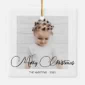 ミニマルモダン白黒 セラミックオーナメント (裏面)