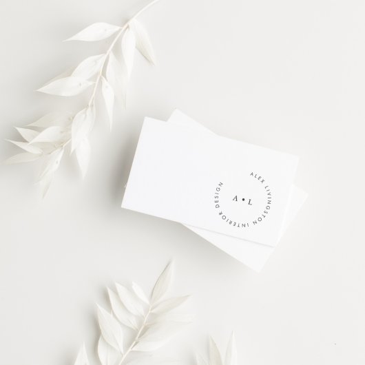 ミニマルモダン白黒 名刺