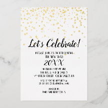 ミニマルモダン紙吹雪新年金ゴールド