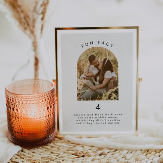 ミニマルモダン結婚おもしろいファクトの写真表の番号