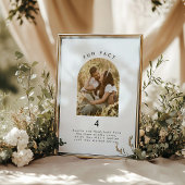 ミニマルモダン結婚おもしろいファクトの写真表の番号 招待状