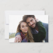 ミニマルモダン結婚のQRコード写真RSVPカード 出欠カード (裏面)