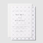 ミニマルモダン結婚や ベラム紙招待状 (オフセット (招待状))