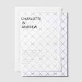 ミニマルモダン結婚や ベラム紙招待状 (オフセット (招待状))