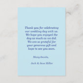 ミニマルモダン結婚サンキューカード サンキューカード (裏面)