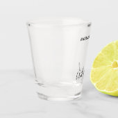 ミニマルモダン結婚タイポグラフィ ショットグラス (左)