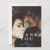 ミニマルモダン結婚リストの写真サンキューカード サンキューカード (正面)
