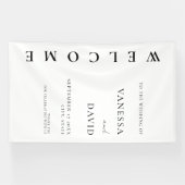 ミニマルモダン結婚リスト歓迎 横断幕 (横)