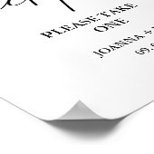 ミニマルモダン結婚宝くじチケット ポスター (角)