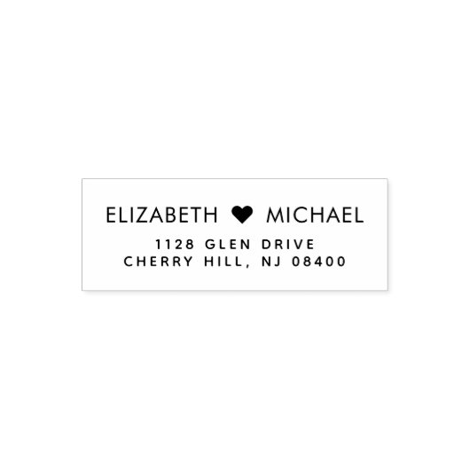 ミニマルモダン結婚差出人住所 セルフインキングスタンプ (デザイン)