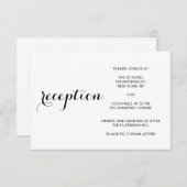 ミニマルモダン結婚式の招待状・受付カード エンクロージャーカード (正面/裏面)
