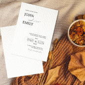 ミニマルモダン結婚式招待状 | エレガント 招待状