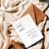 ミニマルモダン結婚式招待状 | エレガント 招待状