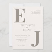 ミニマルモダン結婚式招待状 招待状 (正面)