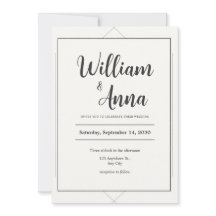 ミニマルモダン結婚式招待状