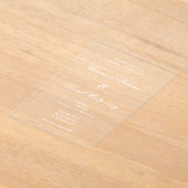 ミニマルモダン結婚式 アクリル招待状 (レイダウン)