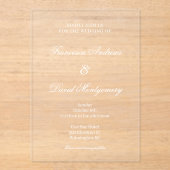 ミニマルモダン結婚式 アクリル招待状 (正面)