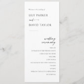 ミニマルモダン結婚式 プログラム (正面)