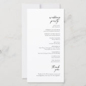 ミニマルモダン結婚式 プログラム (裏面)