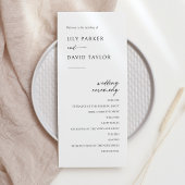 ミニマルモダン結婚式 プログラム